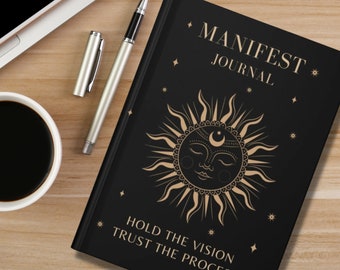 Manifest Hardcover Journal, Manifestation Journal, Law of Attraction, Dream Journal, Mystical Notebook, Spiritual Journal, Gratitude