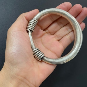 Hmong Silver Bracelet,Vintage, Design,Miao Silver ,Tribal Jewelry ,Boho Style.