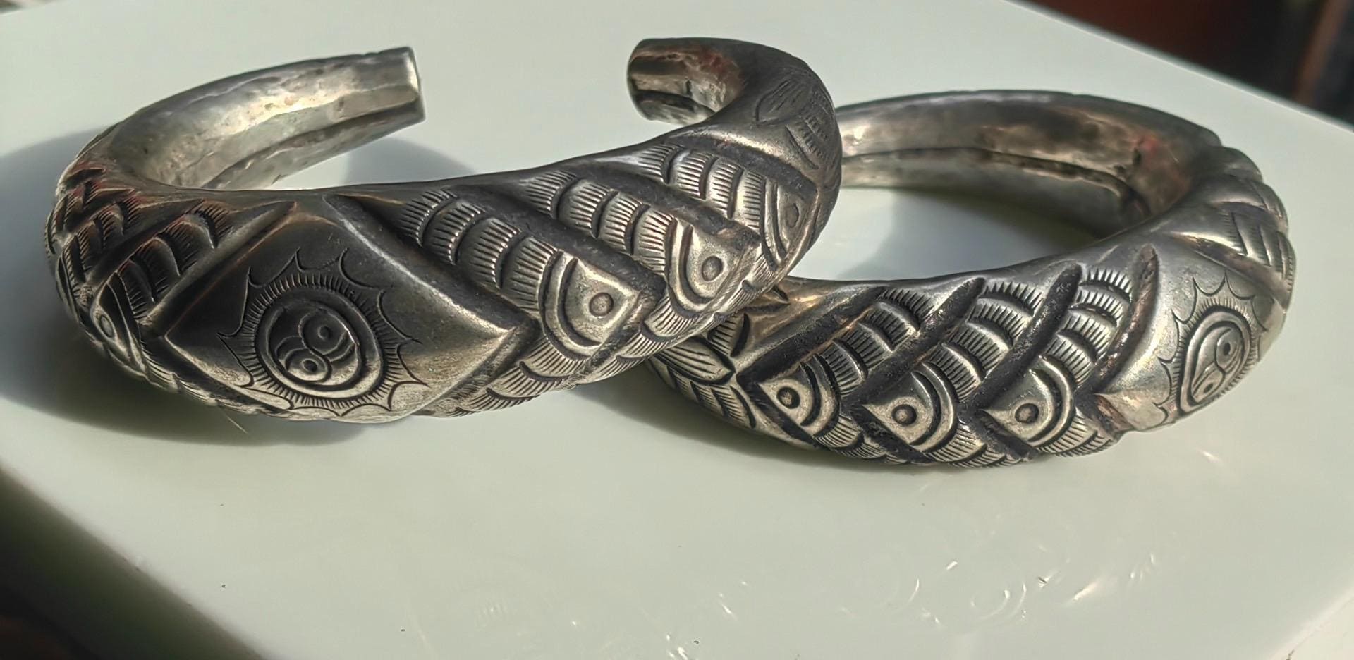 Laos silver bracelet - Etsy 日本