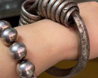 Hmong Silver Bracelet,Vintage,  Design,Miao Silver ,Tribal Jewelry ,Boho Style.