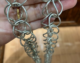 Hmong Silver Charm Necklace,Vintage ,Bull Design,Sweater detective,Miao Silver ,Tribal Necklace ,Boho Style.