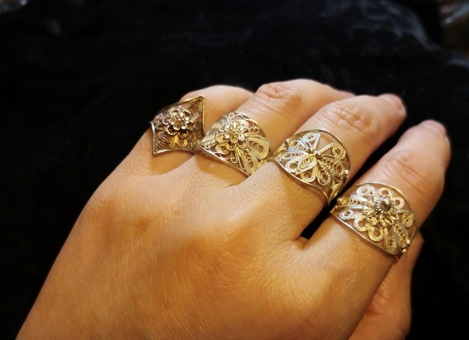 Hmong Silver Ring,vintage, Circle Design,sweater Detective,miao Silver ...