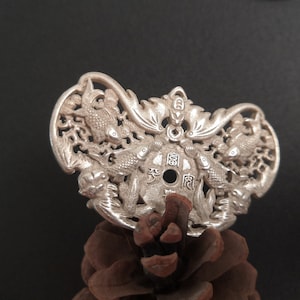 One Pair Hmong Silver Pandent,Vintage,  Butterfly Design,Sweater detective,Miao Silver ,Tribal Jewelry ,Boho Style,Chinese HuaKaiFuGui.