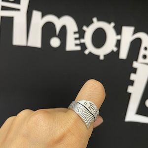 1pc Hmong Silver Ring,Vintage,  fish Design,Sweater detective,Miao Silver ,Tribal Jewelry ,Boho Style,Chinese HuaKaiFuGui.
