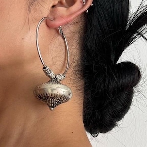Hmong Silver Earrings,Exaggerate Jewelry,Miao Silver ,Tribal Jewelry ,Boho Style.
