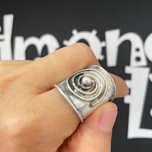 1pc Hmong Silver Ring,Vintage,  circular Design,Sweater detective,Miao Silver ,Tribal Jewelry ,Boho Style