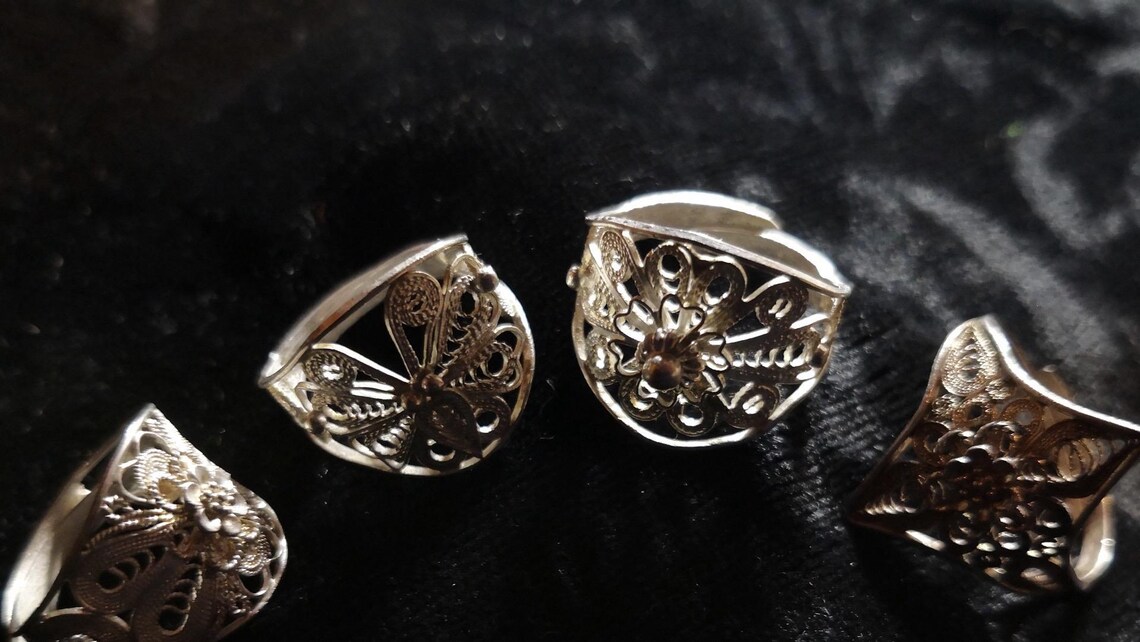 Hmong Silver Ring,vintage, Circle Design,sweater Detective,miao Silver ...