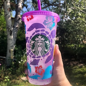 Personalized Confetti Color Changing / Clear - Venti Cold Cup - Birthday, Mother&#39;s Day, Wedding Party, Christmas, Bridesmaid, Groomsmen