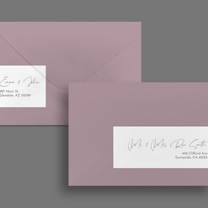 Etichette per indirizzi - STAMPATE - adesivi personalizzati per indirizzi di invitati al matrimonio avvolgenti - etichette con indirizzi di ritorno - biglietti di ringraziamento - inviti