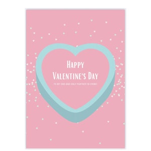 Biglietto di San Valentino/Cartolina di San Valentino/Cartolina/Cartolina/Regalo/Amore/Carta/Carta carina/Amore