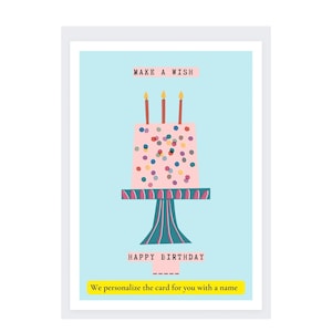 Personalized Birthday Card/ Personalisierte Geburtstagskarte/ Geburtstag/ Birthday/ Postcard/ Karte/ Geschenk/ Gift/ Valentinstag