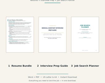 Teacher Get Hired Kit | Resume Bundle, Interview Guide & Job Search Planner