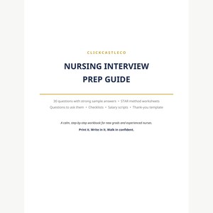 Interview Prep Guide for Nurses | 30 Questions with Answers, STAR Method Workbook