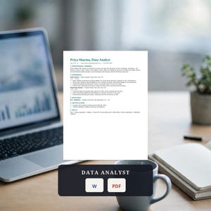 Data Analyst Resume Template Bundle | Analytics Resume, Cover Letter & References, Word + PDF