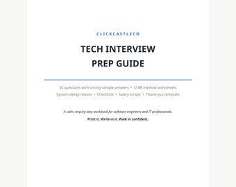 Tech Resume Template Bundle | Interview Guide & Job Search Planner