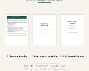 Medical Assistant Get Hired Kit | Resume Bundle, Interview Guide & Job Search Planner