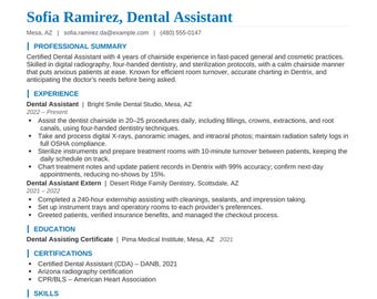 Dental Assistant Resume Template Bundle | Chairside Dental Resume, Cover Letter & References, Word + PDF