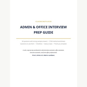 Admin Assistant Interview Prep Guide | 30 Interview Questions with Sample Answers
