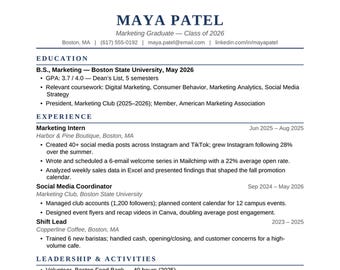 College Graduate Resume Template Bundle | New Grad Resume + Cover Letter + References, Word & PDF