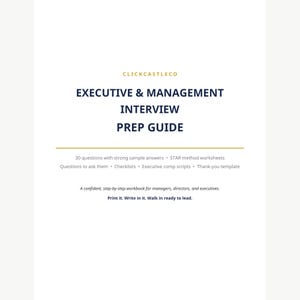 Executive Resume Template Bundle | Interview Guide & Job Search Planner