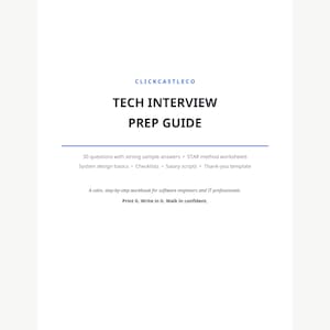 Interview Prep Guide for Tech and Software Engineer Jobs