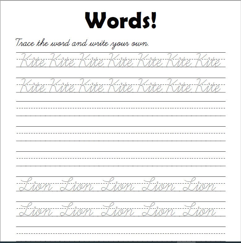 Ever More Cursive Cursive Ever After.....words! - Etsy