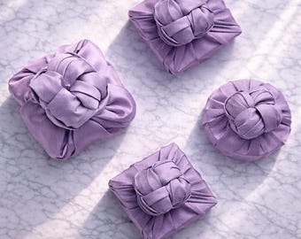 Light Purple Bojagi Fabric Gift Wrap, Reusable Korean Wrapping Cloth, Wedding Favor Wrap, Eco Friendly Gift Wrap, Minimalist Gift Packaging