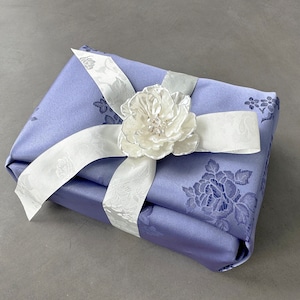 Floral Cornflower- Premium Fabric Gift Wrap, Ecofriendly Wrapping, Reusable cloth gift wrap made in Korea, Gift packaging, 답례품