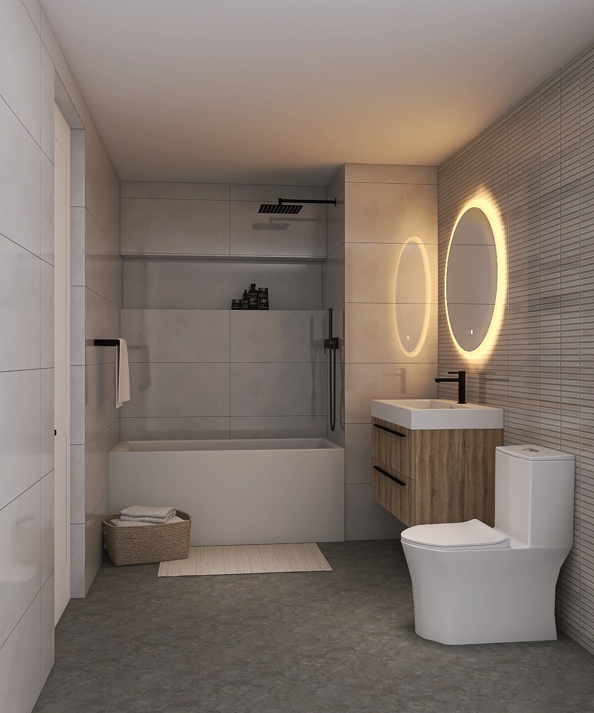 Bathroom Interior Design, Bathroom 3D Rendering, Realistic ...