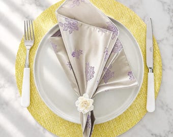 Satin Wedding Napkins: Elegant Reusable Fabric Napkin, 20x20