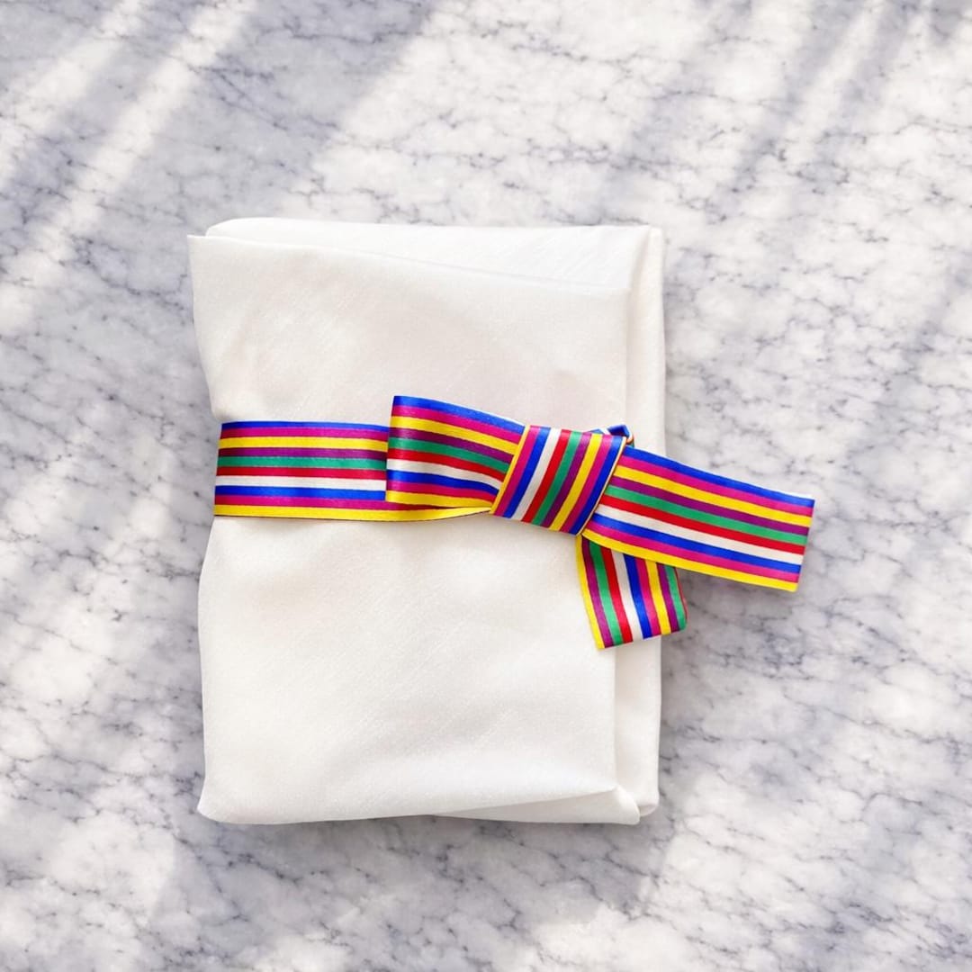 K Ribbon Saekdong Bojagi Ribbon: Korean Colorful Ribbon Gift Wrap, 색동, K-ribbon ...