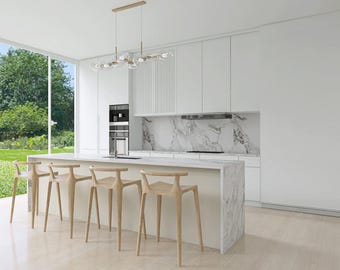 Custom Kitchen 3D Interior Design Rendering: Realistic Visualization