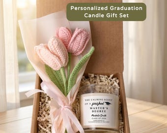 Masters Degree Graduation Gift Funny She Finished Mastered It Personalized Grad Candle Gift Set MBA Graduation Congratulations GiftAA-26-142
