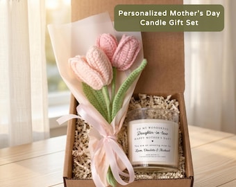 Daughter in law Mother's Day Gift Personalized Amazing Mom Candle Gift Set with Kids Name Custom Mothersday from Mother in law AA-26-141