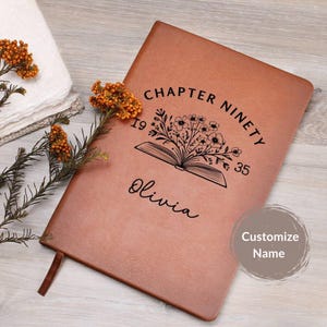 90th Birthday Gift Ideas Leather Journal Notebook Women Turning 90 Year Old Personalized 1935 Ninety Birthday Favor Happy 90th Bday Gifts
