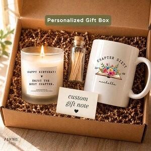 60th Birthday Gift Box for Women Next Chapter 30 Candle Mug Set Turning 60 Years Old 60th Bday Gift Ideas for Her Sixtieth BirthdayAA-26-297