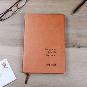 Custom Poetry Graphic Journal Creative Writing Poems Student Notebook Cute Bday Graduation Christmas Present Writer Poetry Lover Gift Xmas image 7