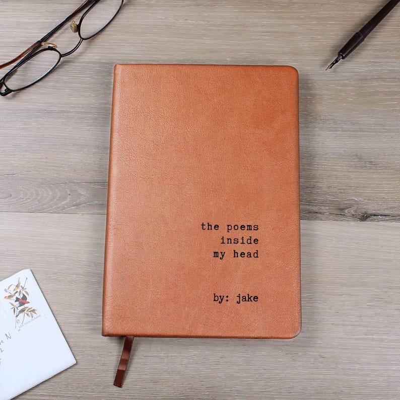 Custom Poetry Graphic Journal Creative Writing Poems Student Notebook Cute Bday Graduation Christmas Present Writer Poetry Lover Gift Xmas image 7