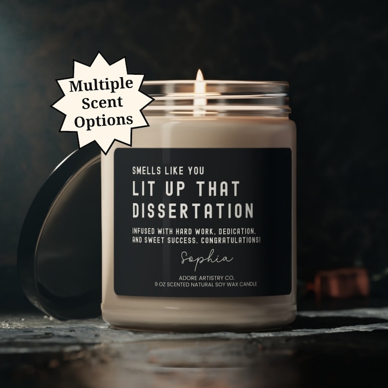 Dissertation Gift Personalized You Lit Up Smells Like Candle