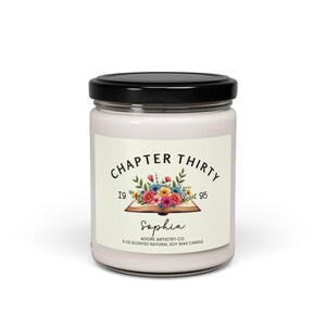 30th Birthday Gift Ideas Chapter 30 Birthday Candle Turning 30 Year Old Woman Personalized 30th Bday Gift 1996 Thirtieth Birthday for Her Colored