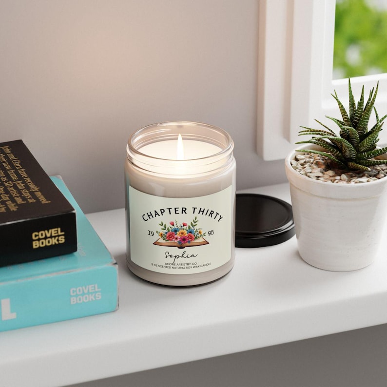 30th Birthday Gift Ideas Chapter 30 Birthday Candle Turning 30 Year Old Woman Personalized 30th Bday Gift 1996 Thirtieth Birthday for Her 画像 8