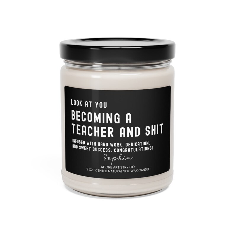 teaching degree candle gift college graduate BSEd grad present daughter niece sister friend