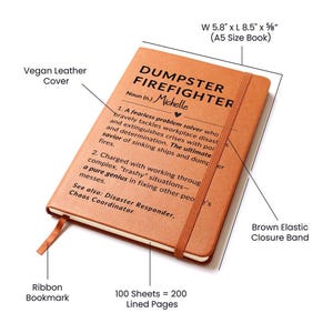 Dumpster Firefighter Graphic Journal Funny Coworker Notebook Employee Boss Gift for Christmas Staff Appreciation Manager Director CEO Gifts image 3
