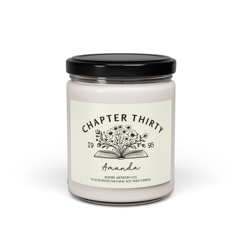 friend turning 30 30th daughter gift 30th girlfriend gift sister 30th birthday
30th bday gift niece chapter 30 birthday born 1995 birthday birthdate candle custom name soy candle