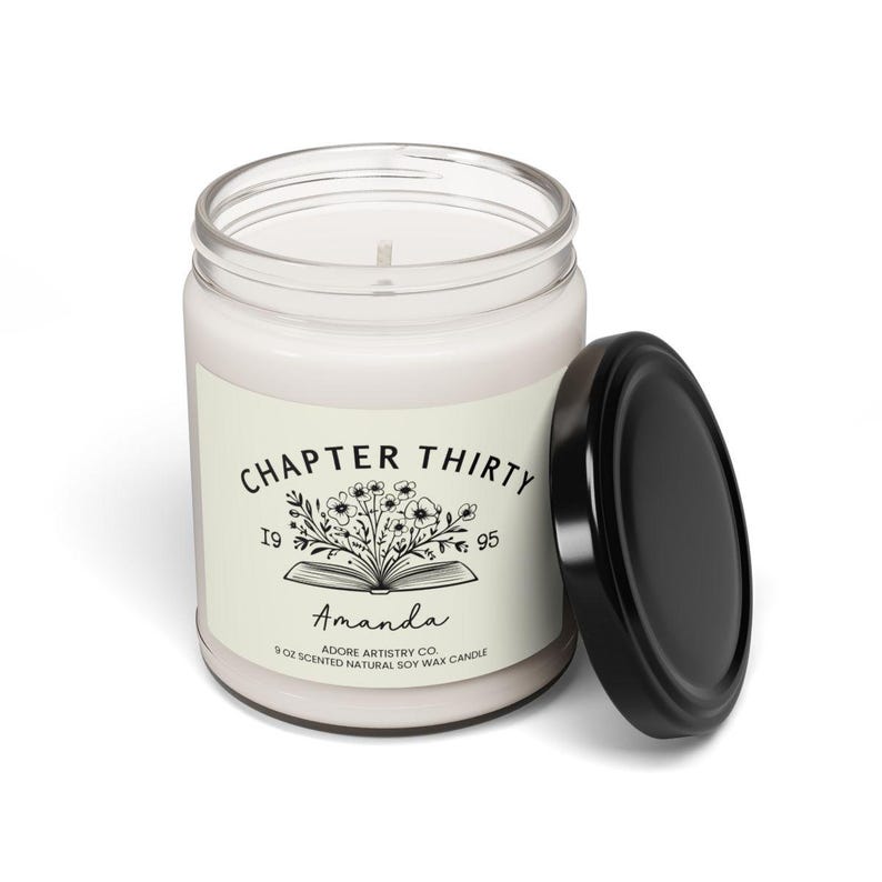 30th Birthday Gift Ideas Chapter 30 Birthday Candle Turning 30 Year Old Woman Personalized 30th Bday Gift 1996 Thirtieth Birthday for Her 画像 7
