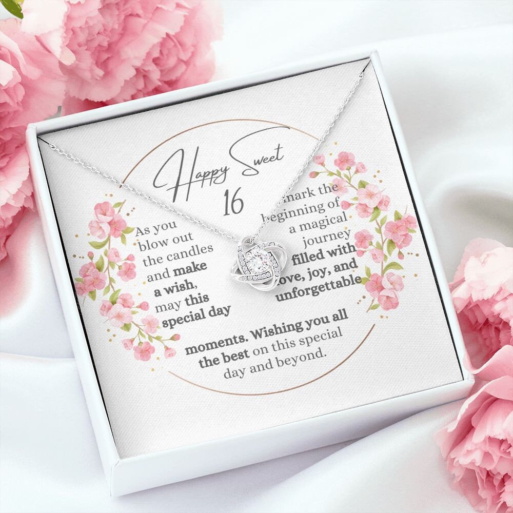 Happy Sweet 16 Jewelry Necklace 16th Birthday Party Present Etsy
