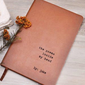 hard cover notebook
writer planner gift for men women personalized poetry
lover gift friend thoughts
storytelling gift for authors
