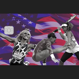 Sha&#39;Carri Richardson Simone Biles Naomi Osaka HD Debit Card Skin | customcardskinz