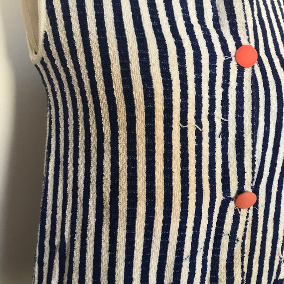 Rare 50's vintage handmade towelling beach dress Gem