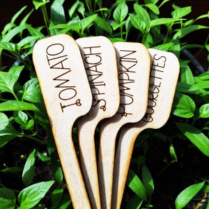 Marcador de plantas de madera personalizado